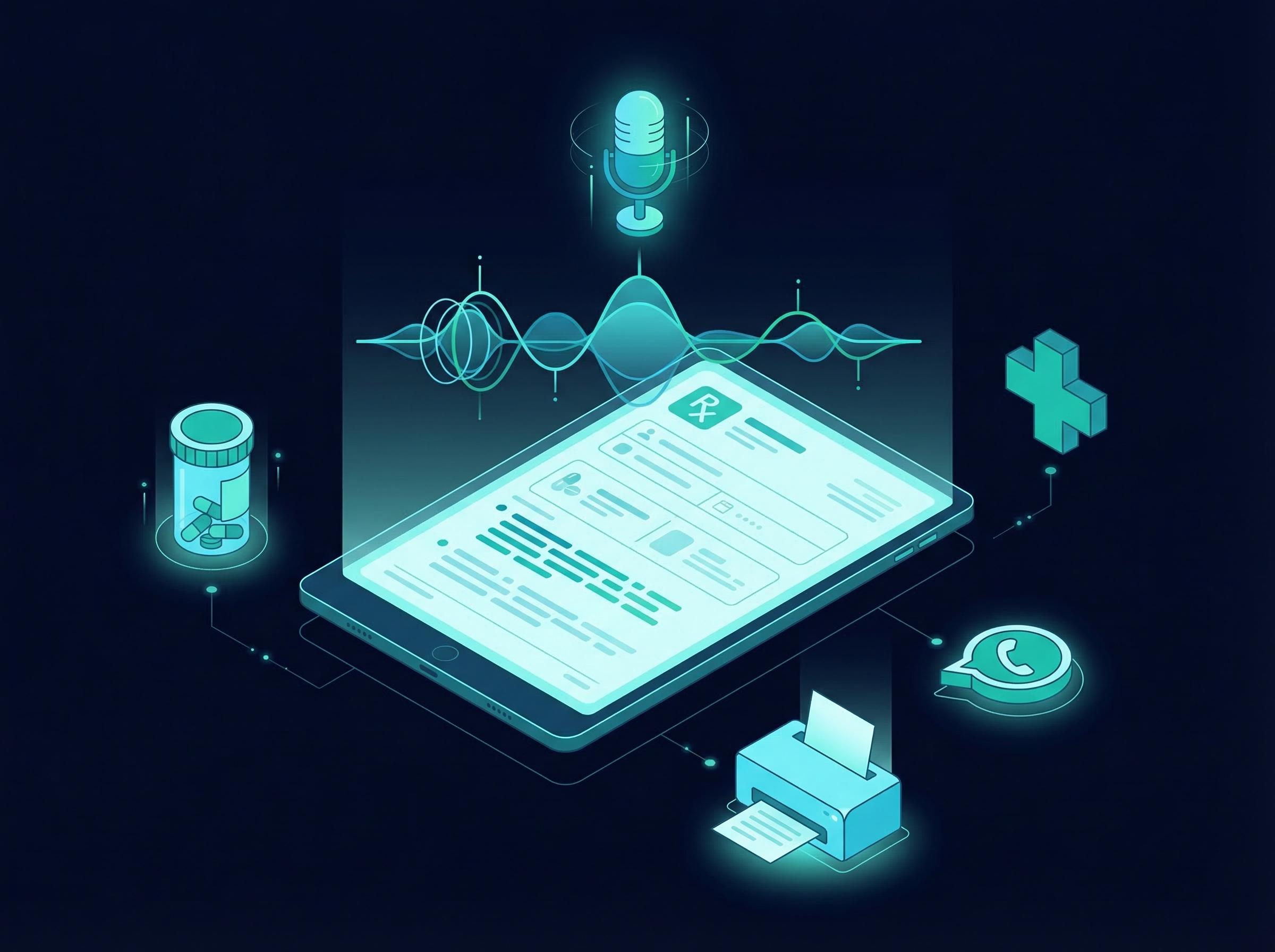 AI-assisted prescription creation illustration